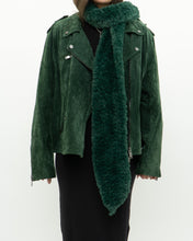 Load image into Gallery viewer, Vintage x Forest Green Fuzzy Soft Scarf