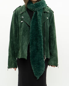 Vintage x Forest Green Fuzzy Soft Scarf