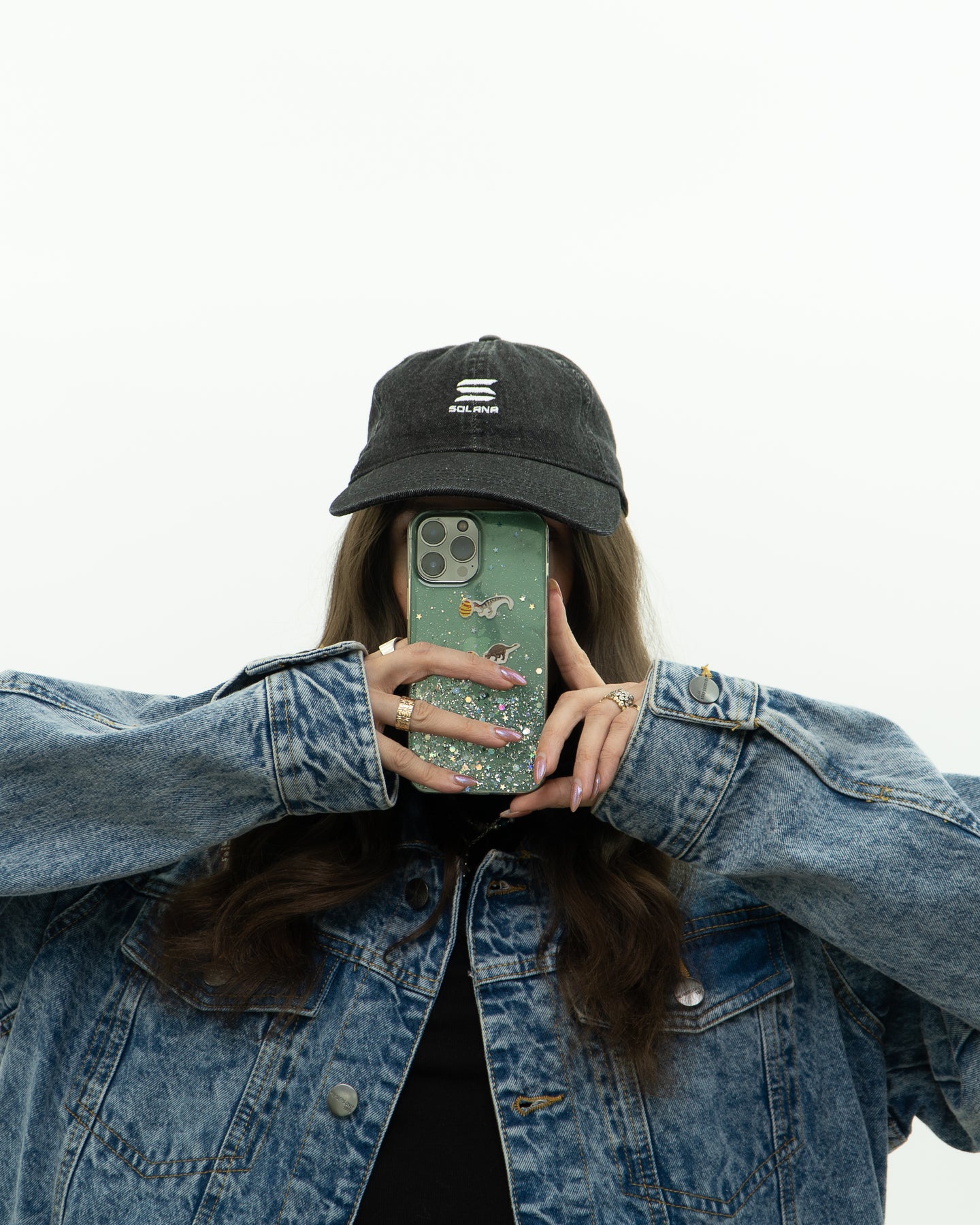 SOLANA x Black Faded Denim Hat