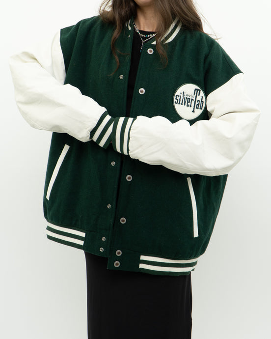 Vintage x LEVIS SILVERTAB Green Felt Varsity Jacket (S-XL)