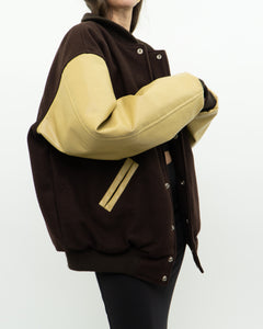 Vintage x Brown Felt & Leather Varsity Jacket (M-XL)