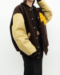 Vintage x Brown Felt & Leather Varsity Jacket (M-XL)