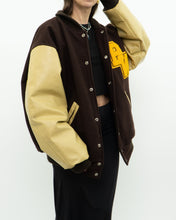 Load image into Gallery viewer, Vintage x Brown Felt &amp; Leather Varsity Jacket (M-XL)