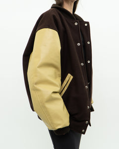 Vintage x Brown Felt & Leather Varsity Jacket (M-XL)