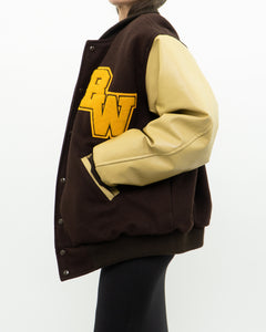 Vintage x Brown Felt & Leather Varsity Jacket (M-XL)