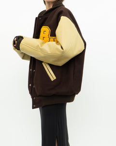 Vintage x Brown Felt & Leather Varsity Jacket (M-XL)