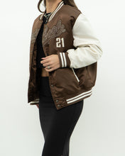 Load image into Gallery viewer, Vintage x SOUTHPOLE Brown Satin Varsity Jacket (XS-M)