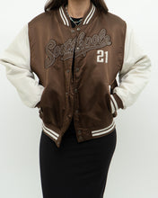 Load image into Gallery viewer, Vintage x SOUTHPOLE Brown Satin Varsity Jacket (XS-M)