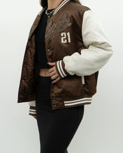 Load image into Gallery viewer, Vintage x SOUTHPOLE Brown Satin Varsity Jacket (XS-M)