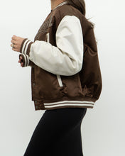 Load image into Gallery viewer, Vintage x SOUTHPOLE Brown Satin Varsity Jacket (XS-M)