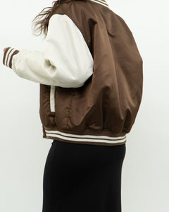 Vintage x SOUTHPOLE Brown Satin Varsity Jacket (XS-M)