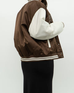 Vintage x SOUTHPOLE Brown Satin Varsity Jacket (XS-M)