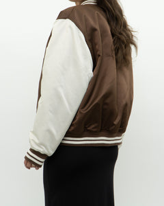 Vintage x SOUTHPOLE Brown Satin Varsity Jacket (XS-M)