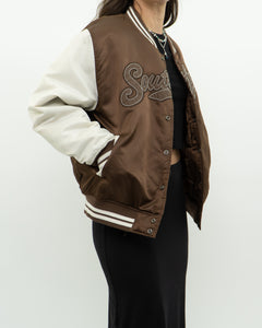 Vintage x SOUTHPOLE Brown Satin Varsity Jacket (XS-M)