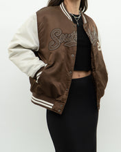 Load image into Gallery viewer, Vintage x SOUTHPOLE Brown Satin Varsity Jacket (XS-M)