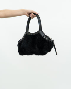 Vintage x Black Fur Purse