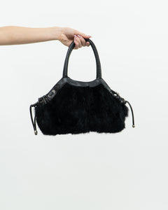 Vintage x Black Fur Purse