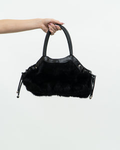 Vintage x Black Fur Purse