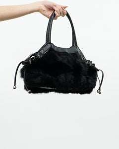 Vintage x Black Fur Purse