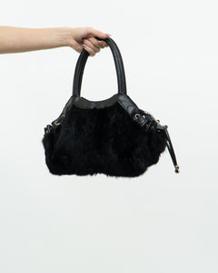 Vintage x Black Fur Purse