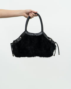 Vintage x Black Fur Purse