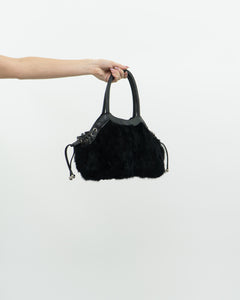 Vintage x Black Fur Purse