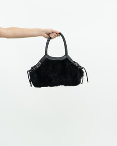 Vintage x Black Fur Purse