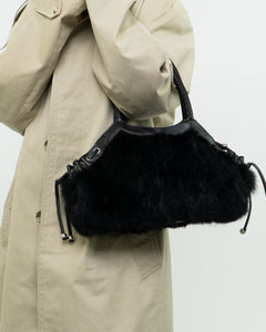 Vintage x Black Fur Purse