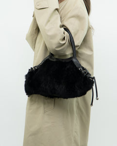 Vintage x Black Fur Purse