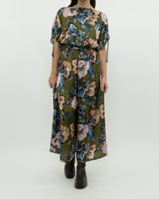 Load image into Gallery viewer, Modern x Green Floral Satin Jumpsuit (XS, S)