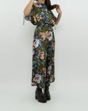 Load image into Gallery viewer, Modern x Green Floral Satin Jumpsuit (XS, S)