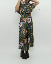 Load image into Gallery viewer, Modern x Green Floral Satin Jumpsuit (XS, S)