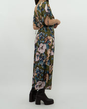 Load image into Gallery viewer, Modern x Green Floral Satin Jumpsuit (XS, S)