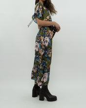 Load image into Gallery viewer, Modern x Green Floral Satin Jumpsuit (XS, S)