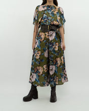 Load image into Gallery viewer, Modern x Green Floral Satin Jumpsuit (XS, S)