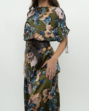 Load image into Gallery viewer, Modern x Green Floral Satin Jumpsuit (XS, S)