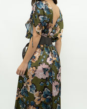 Load image into Gallery viewer, Modern x Green Floral Satin Jumpsuit (XS, S)