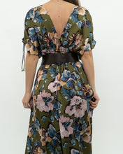 Load image into Gallery viewer, Modern x Green Floral Satin Jumpsuit (XS, S)