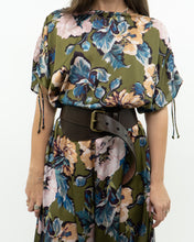 Load image into Gallery viewer, Modern x Green Floral Satin Jumpsuit (XS, S)