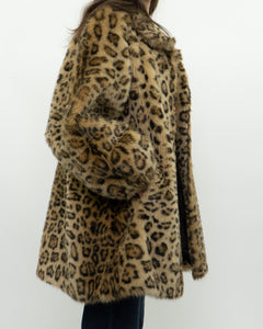 Vintage x TISSAVEL FRANCE Faux Fur Cheetah Jacket (XS-L)