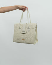 Load image into Gallery viewer, Deadstock x RAFFINATO ITALY White Croc Skin Leather Bag