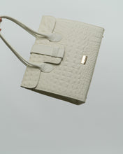 Load image into Gallery viewer, Deadstock x RAFFINATO ITALY White Croc Skin Leather Bag