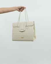 Load image into Gallery viewer, Deadstock x RAFFINATO ITALY White Croc Skin Leather Bag