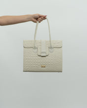 Load image into Gallery viewer, Deadstock x RAFFINATO ITALY White Croc Skin Leather Bag