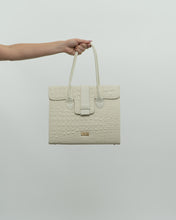 Load image into Gallery viewer, Deadstock x RAFFINATO ITALY White Croc Skin Leather Bag