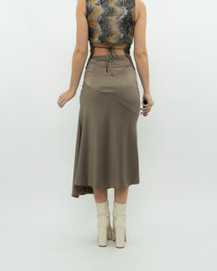 Modern x Satin Olive Skirt (XS)