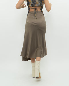 Modern x Satin Olive Skirt (XS)