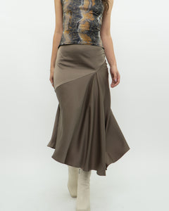 Modern x Satin Olive Skirt (XS)