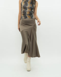 Modern x Satin Olive Skirt (XS)