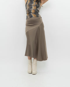 Modern x Satin Olive Skirt (XS)